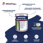 Pot de peinture MétalTop pour terrain de foot haute résistance, ligne blanche sur pelouse