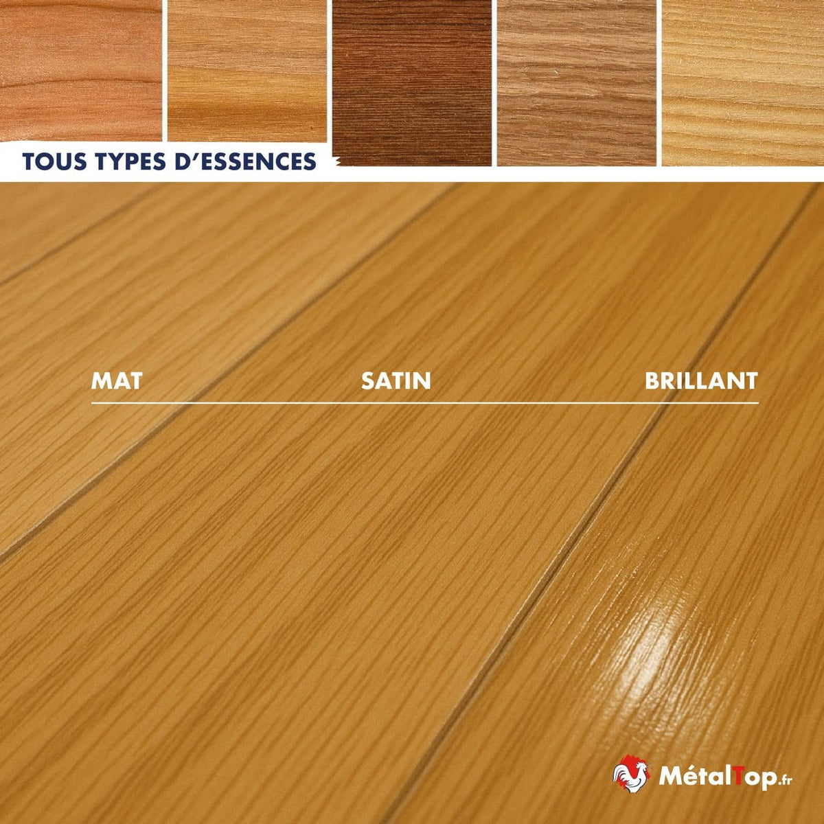 Nuancier de finitions bois