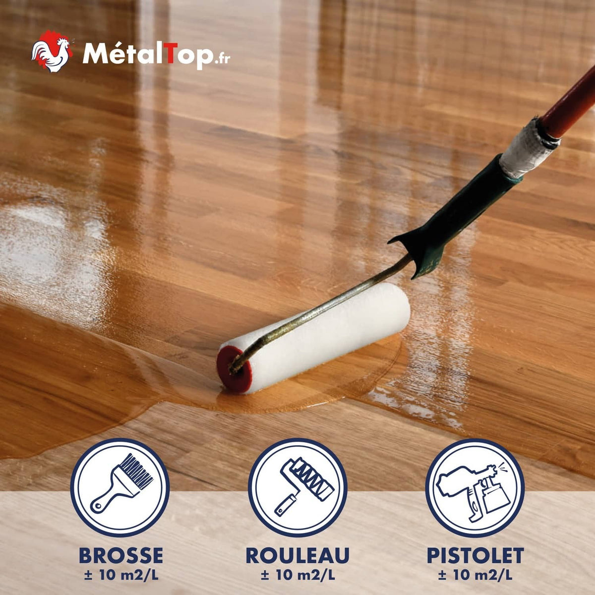 Application de vitrificateur sur bois