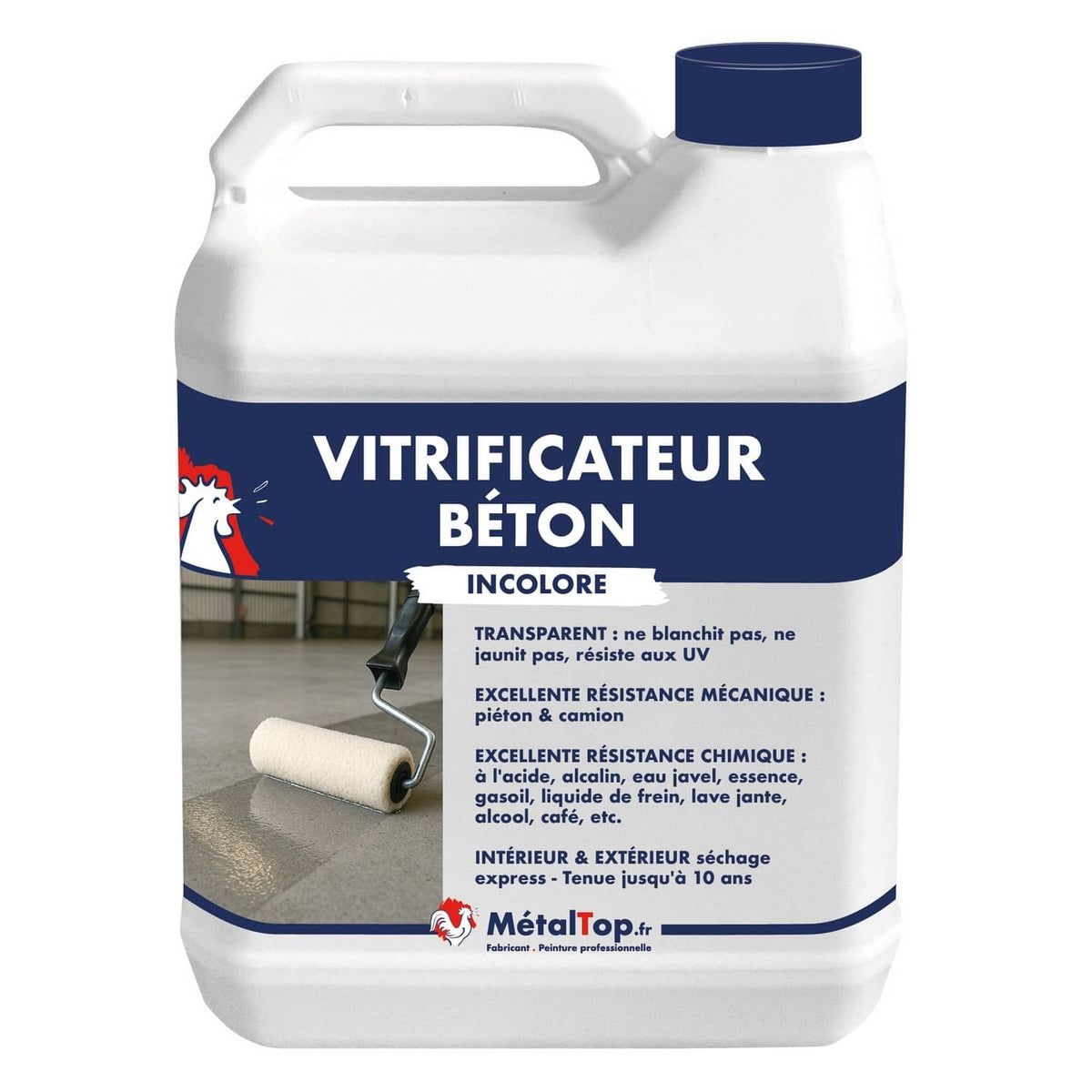 Bidon de vitrificateur béton Métaltop