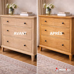 Commode en bois verni