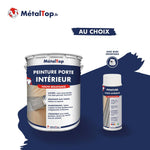 Pot et bombe aérosol de peinture porte intérieur MétalTop haute résistance, bleu marine