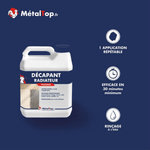 Bidon de décapant radiateur MétalTop puissant pour peinture, lasure et vernis