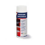 Bombe de peinture industrielle antirouille brillante blanche, marque MétalTop