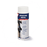 Bombe de peinture métal antirouille satin MétalTop avec capuchon blanc