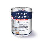 Pot de peinture MétalTop pour meuble bois haute résistance, finition velours blanc