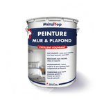 Pot de peinture mur et plafond MétalTop blanche, mat velouté et excellent couvrant