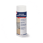 Bombe aérosol de peinture pour porte intérieur haute résistance, finition satinée, marque MétalTop