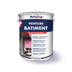 Pot de peinture bâtiment MétalTop haute résistance, finition brillante, usage intérieur et extérieur