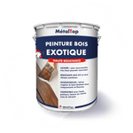 Pot de peinture MétalTop Bois Exotique haute résistance, application au pinceau sur bois