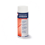 Aérosol de peinture bois extérieur haute résistance MétalTop, capuchon blanc
