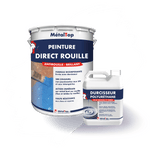 Pot de peinture antirouille MétalTop Direct Rouille et bidon de durcisseur polyuréthane