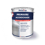 Pot de primaire accrochage MétalTop blanc, promoteur d'adhérence, avec rouleau sur mur
