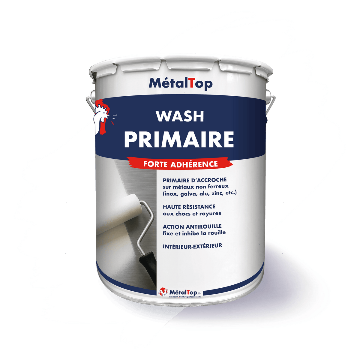 Pot de Wash Primaire MétalTop, primaire d'accroche pour métaux non ferreux