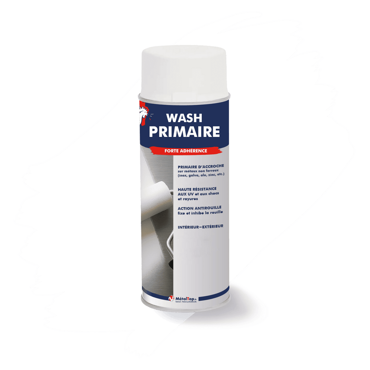 Aérosol Wash Primaire MétalTop : primaire d'accroche forte adhérence pour métaux non ferreux