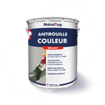 Pot MétalTop Antirouille Couleur brillant, pinceau appliquant de la peinture verte sur métal