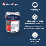 Pot de peinture sol mat MétalTop haute résistance, séchage express, nettoyage à l'eau