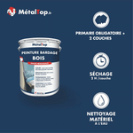Présentation de la gamme Peinture bardagebois Métaltop avec conditionnement et conseils d’application