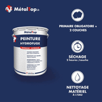 Présentation de la gamme Peinture hydrofuge Métaltop avec conditionnement et conseils d’application