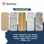 Visuel de présentation de la Peinture Ravalement Métaltop avec pot et informations sur le produit