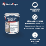 Pot de peinture sol ciment MétalTop, résistance extrême, séchage express