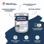 Pot de peinture sol extérieur MétalTop, résistance extrême, séchage express et sans solvant
