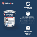 Pot de peinture sol garage MétalTop, résistance extrême, finition brillante et séchage express