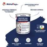 Pot de peinture MétalTop Peinture Sol Industriel bleu marine, résistance extrême